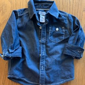 Carter’s Chambray Button Up with Contrast Stitching